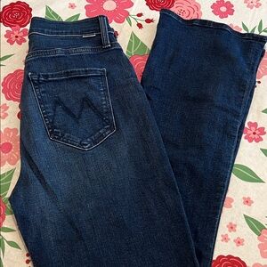 MOTHER Dark Blue Straight Leg Jeans